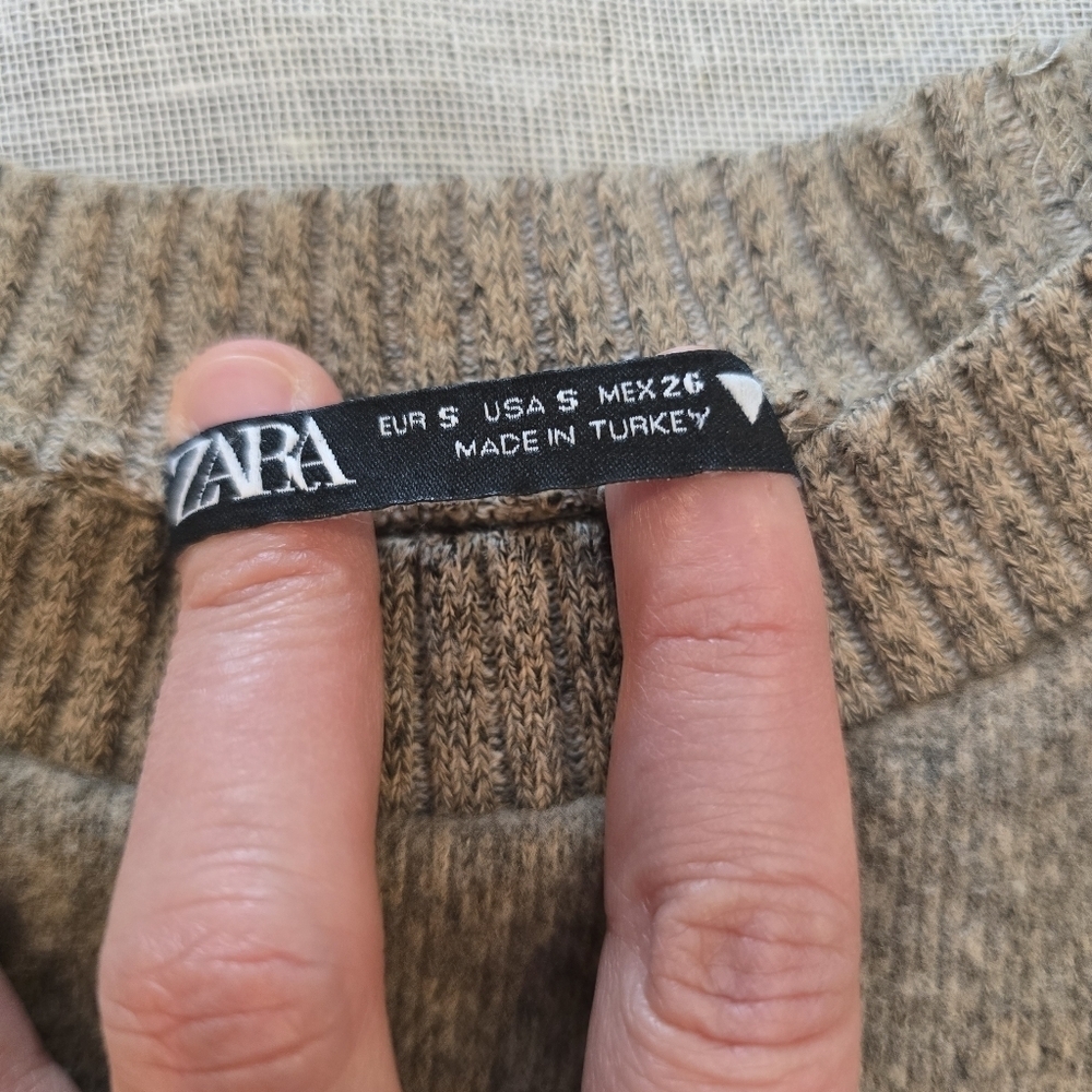 Zara Women Brown Soft  Sweatshirt Size Small - Picture 10 of 11